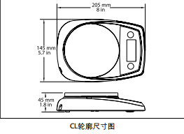 CL電子秤輪廓尺寸圖