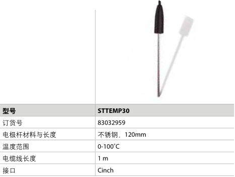 STTEMP 30溫度電極參數(shù)