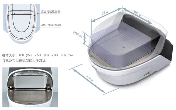島津EDX-7000/8000X能量色散型X射線熒光分析裝置外形尺寸